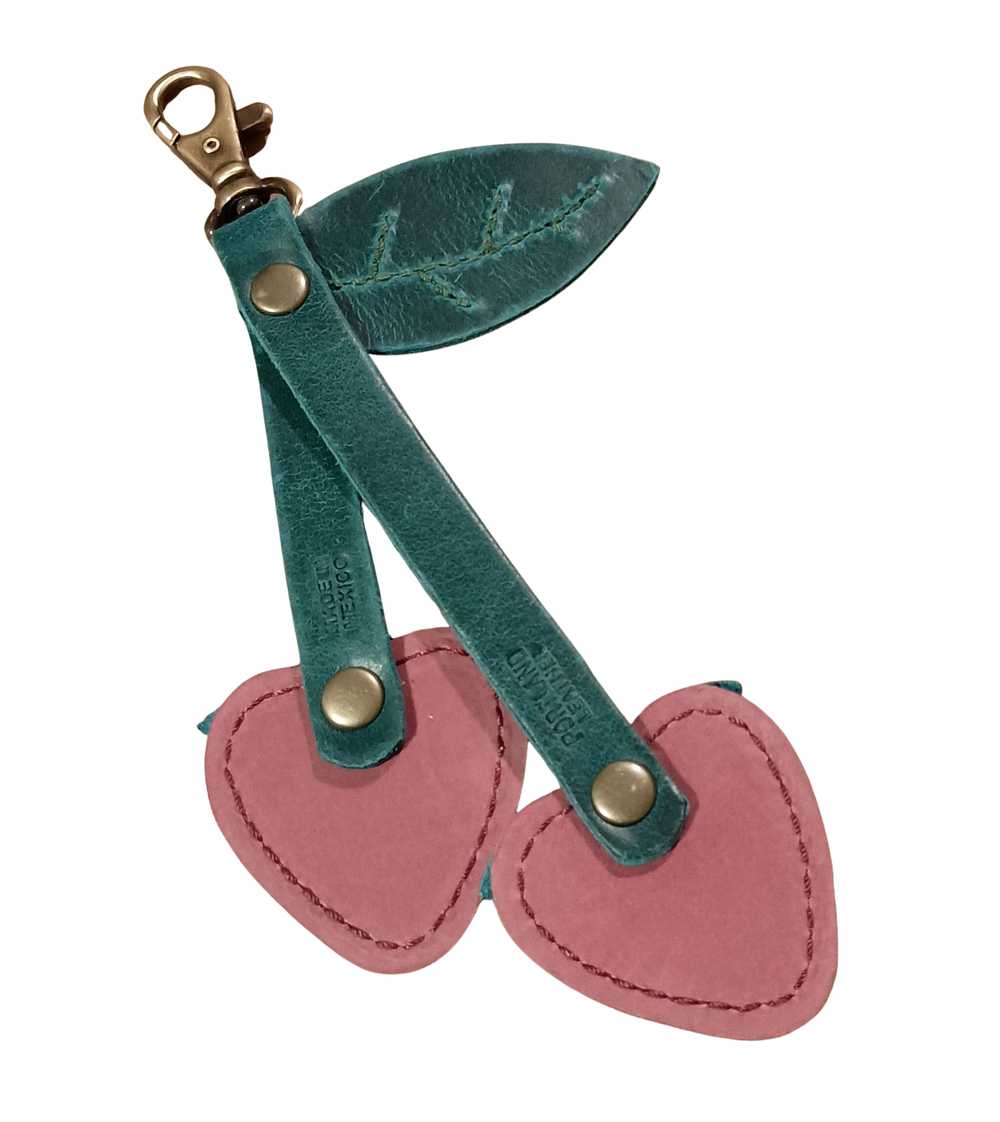 Portland Leather Berry Bliss in Foxglove Keychain… - image 2