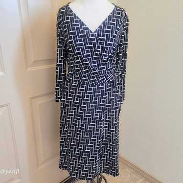 Lauren Ralph Lauren faux wrap dress 10