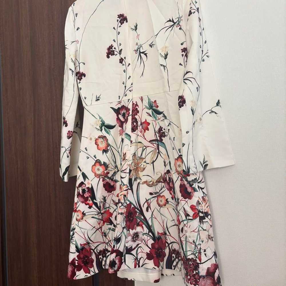 Floral Long Sleeve A-Line Party Dress - image 6