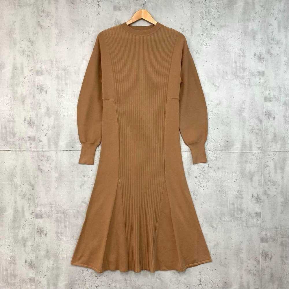 STYLEMIXER Rib Panel Flare Knit Dress S - image 3