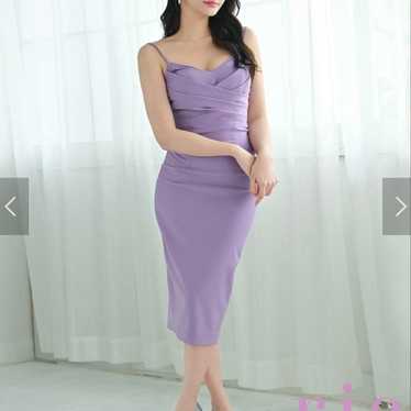 Ria Lavender Tight One-Piece Dress - image 1