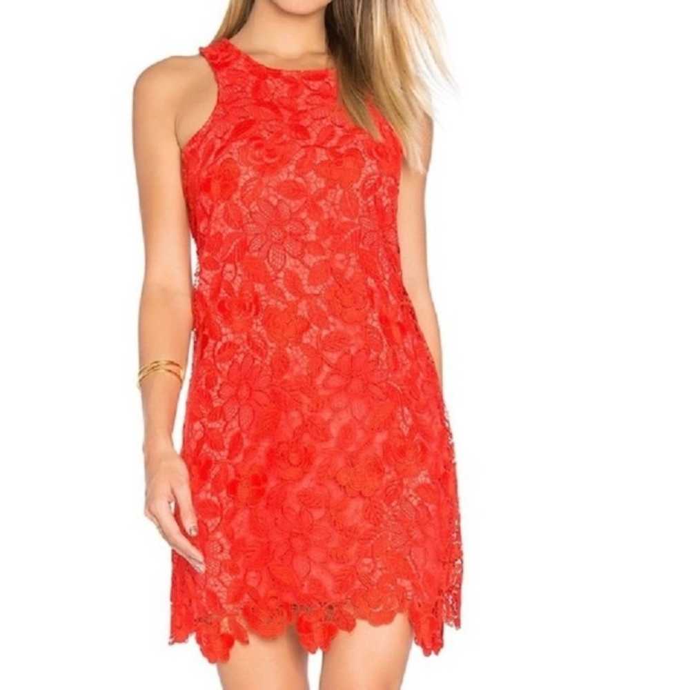 LOVERS + FRIENDS MEDIUM CASPIAN RED SHIFT DRESS E… - image 1