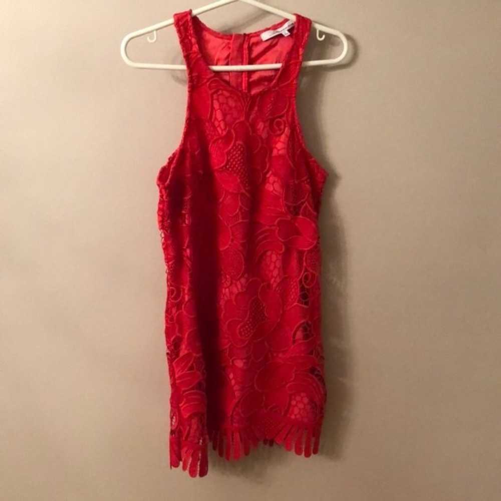 LOVERS + FRIENDS MEDIUM CASPIAN RED SHIFT DRESS E… - image 4