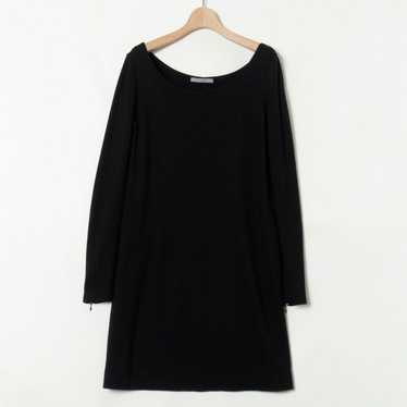 Theory Luxe long sleeve dress in black - simple an