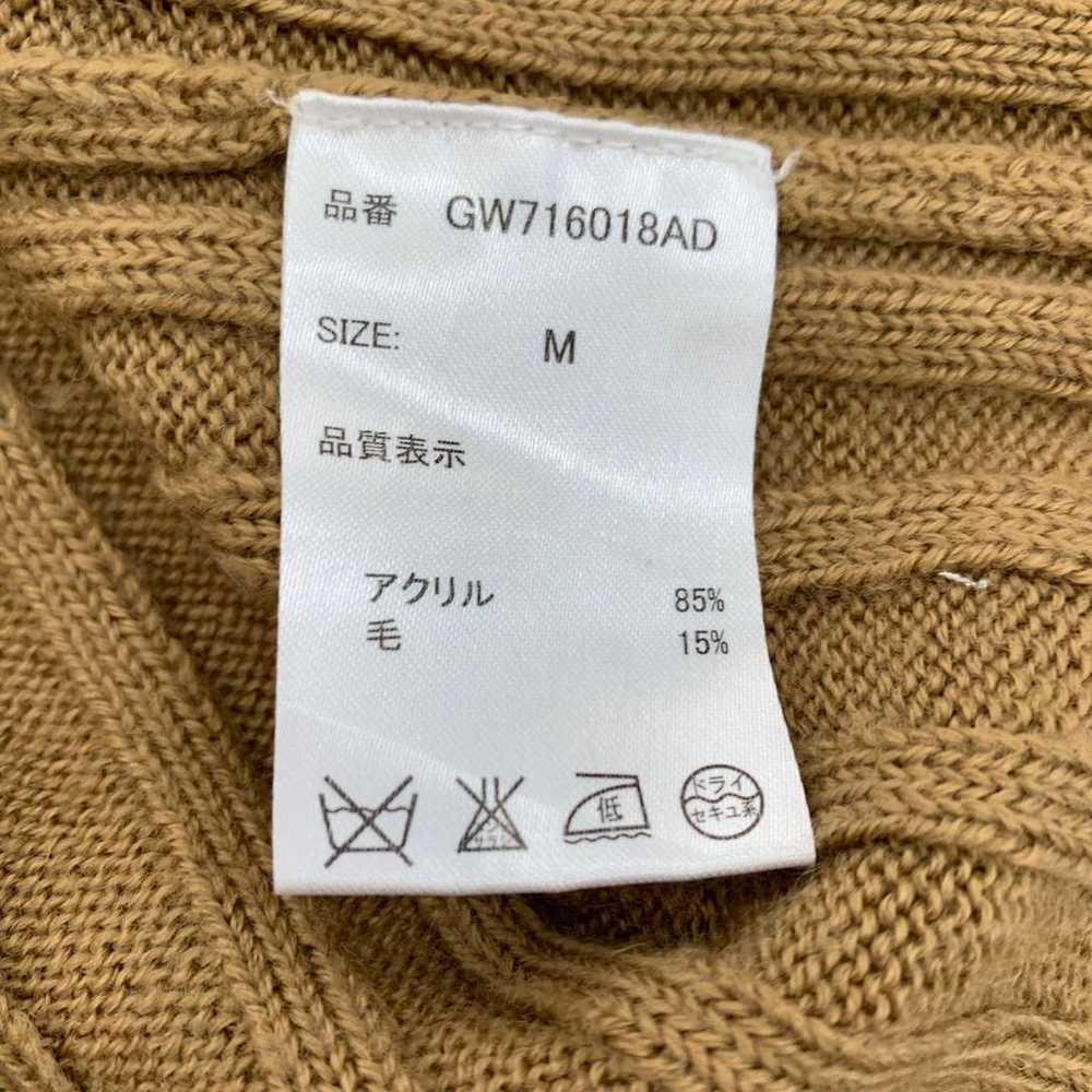 ▲Global Work Knit Dress Ribbed Camel V-neck Size … - image 5