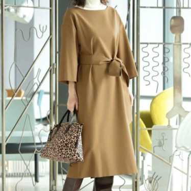 Demi-Luxe BEAMS Belted Dress Demi-Luxe Camel