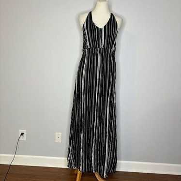 Maurices- Black & White Striped Maxi Dress - image 1