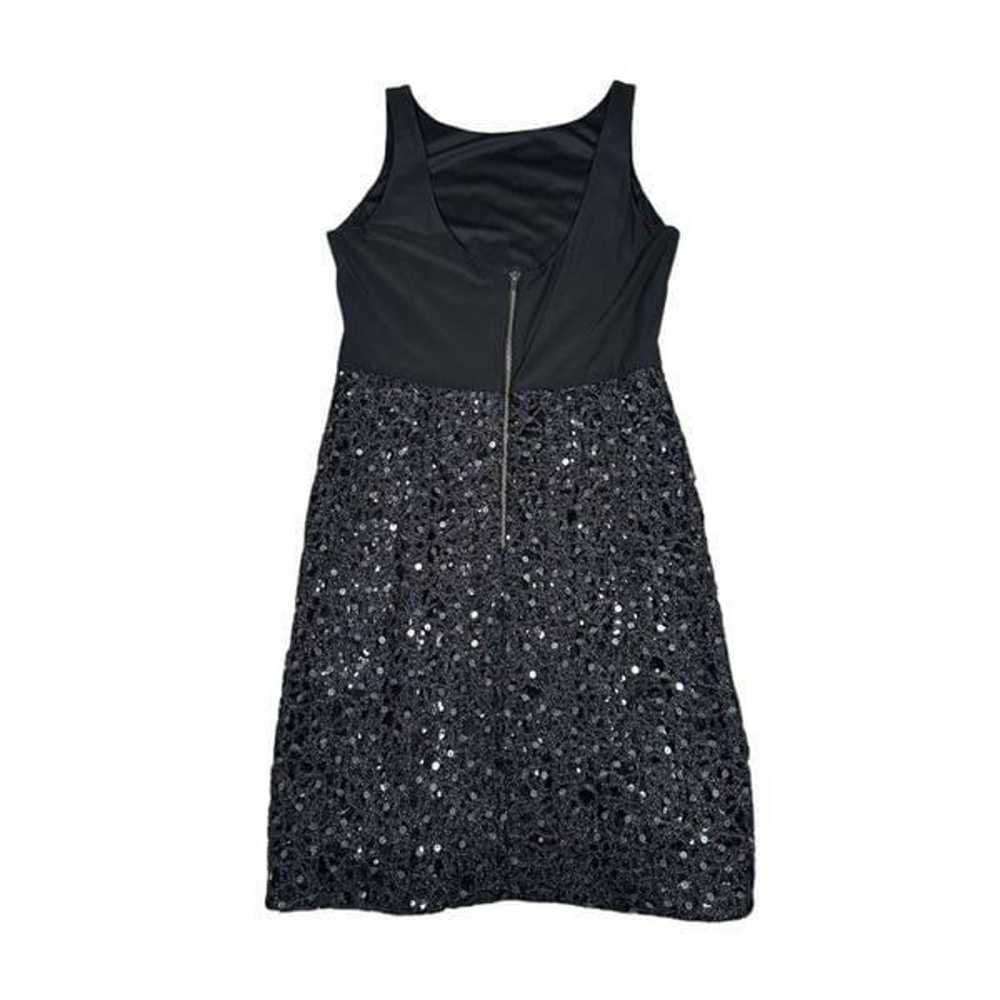 Adrianna Papell Black Sequins Embellished Cocktai… - image 4