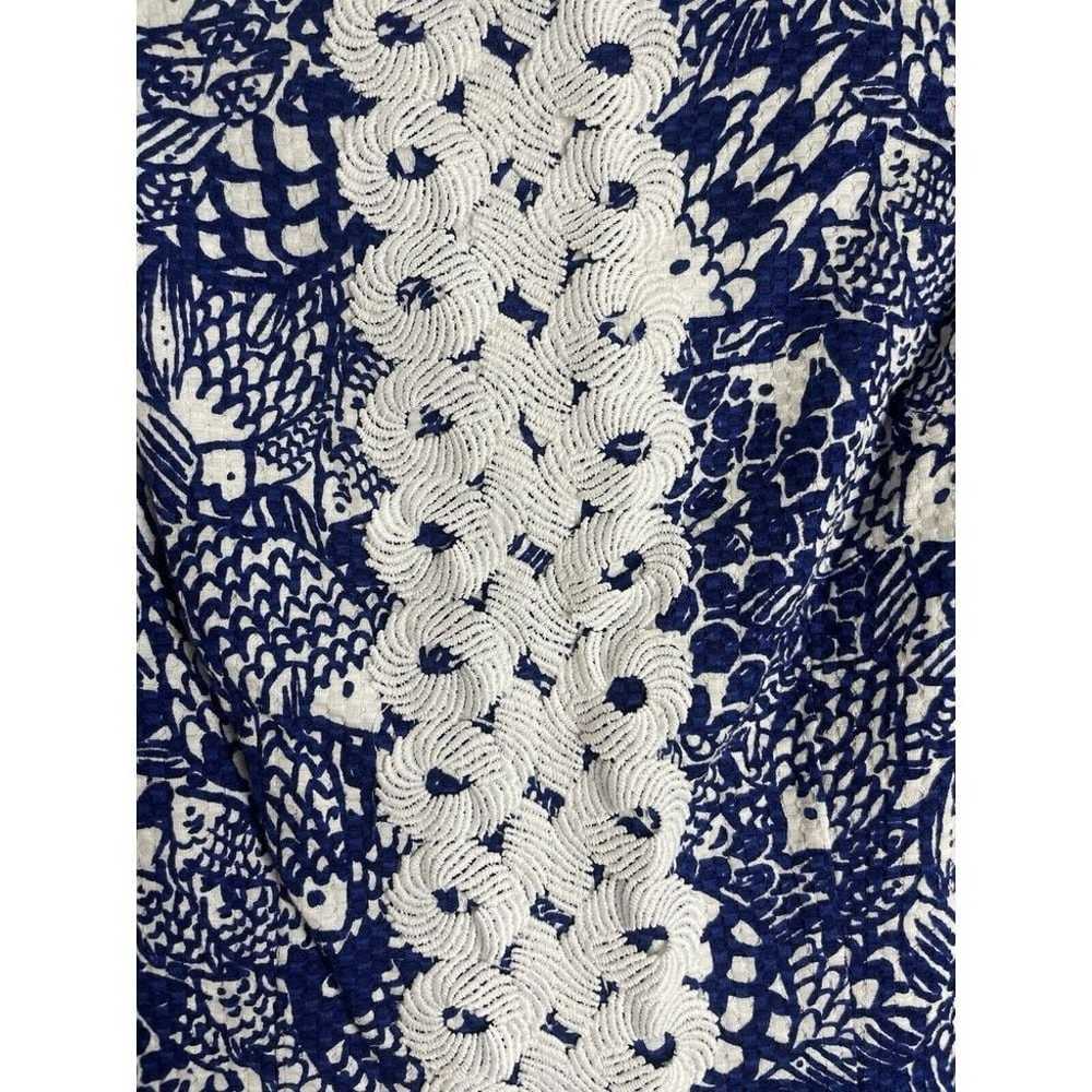 Lilly Pulitzer Dress Women's 4 Upstream Blue Whit… - image 8