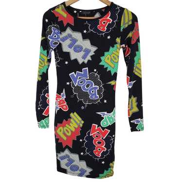 Topshop Black Cartoon Graphic Print Long Sleeve M… - image 1