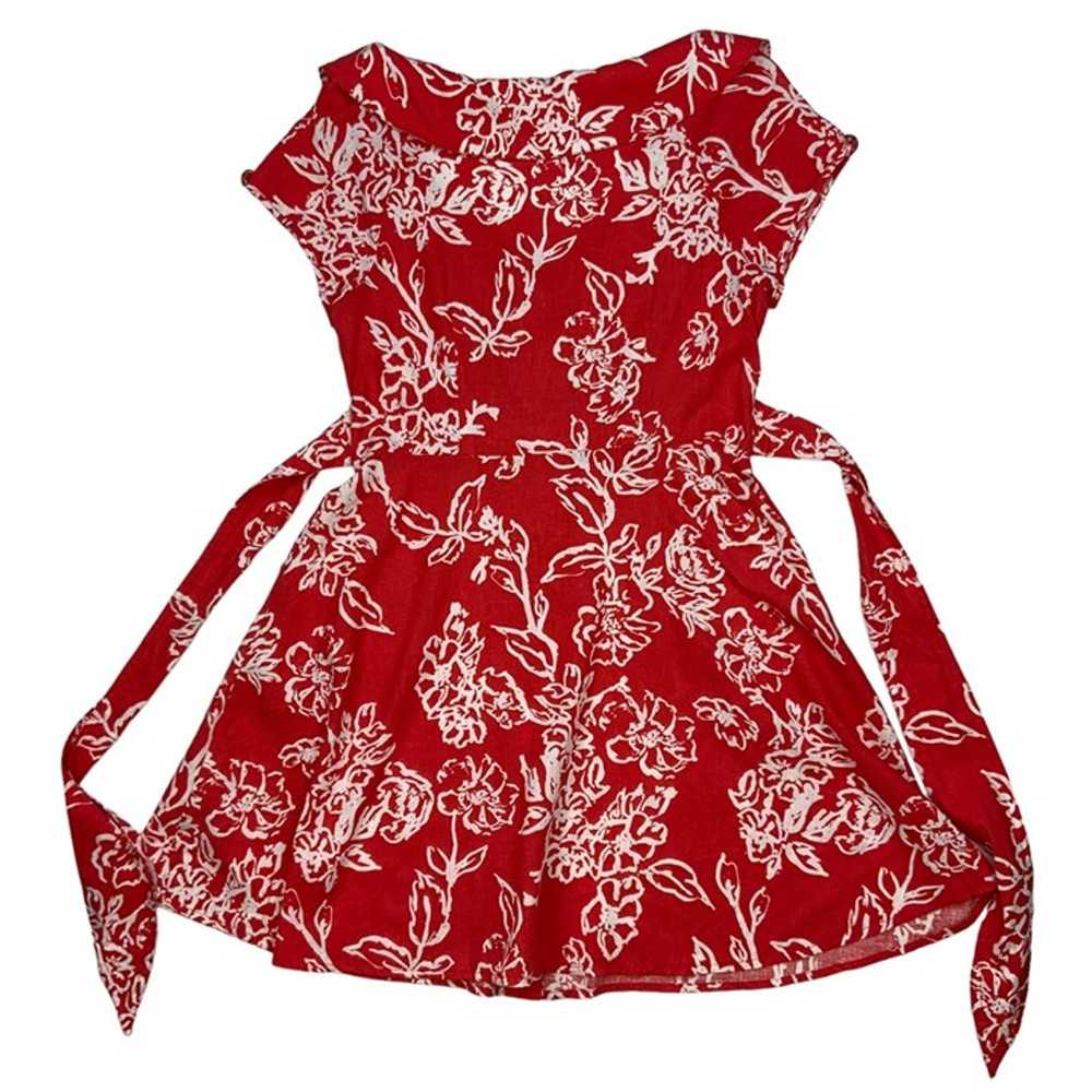 Free People A Thing Called Love Mini Dress 8 Red … - image 11