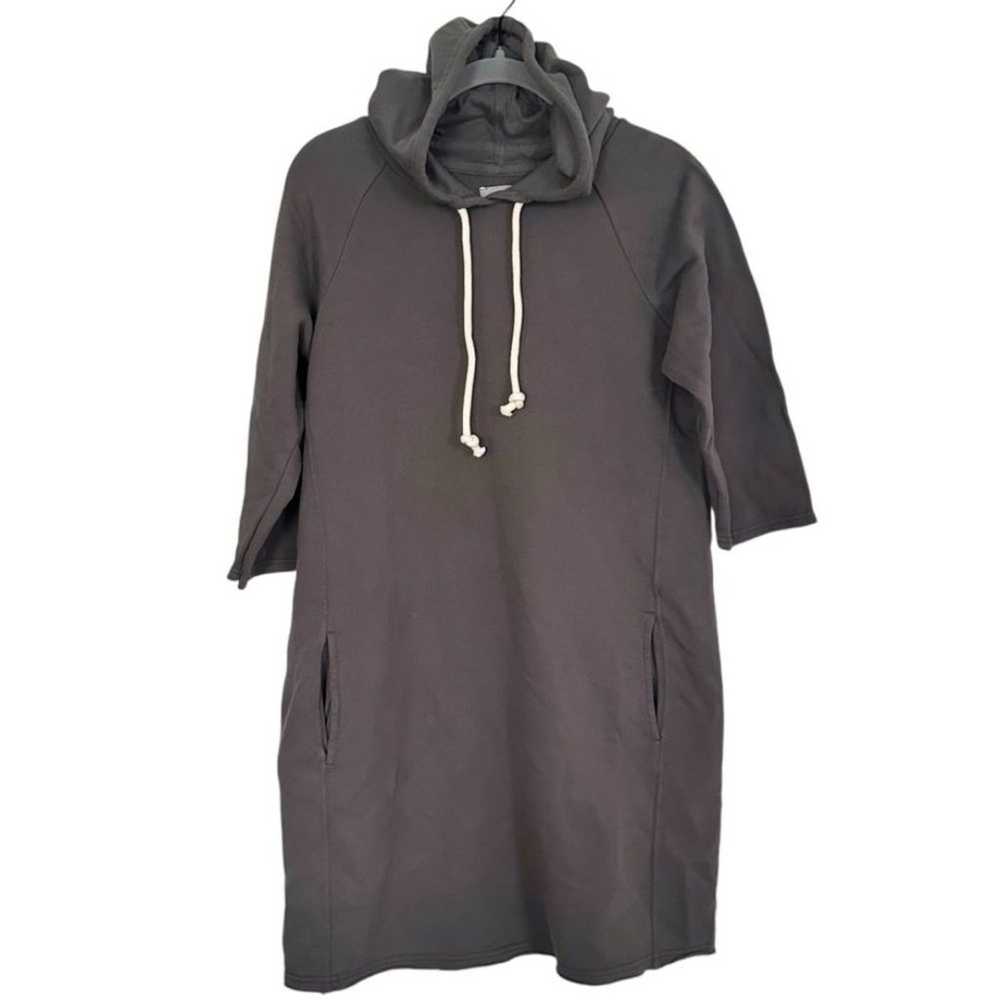 Pact Organic Cotton Sweatshirt Dress Size M Gray - image 1