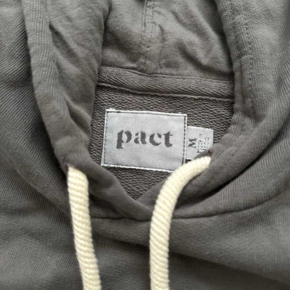 Pact Organic Cotton Sweatshirt Dress Size M Gray - image 3