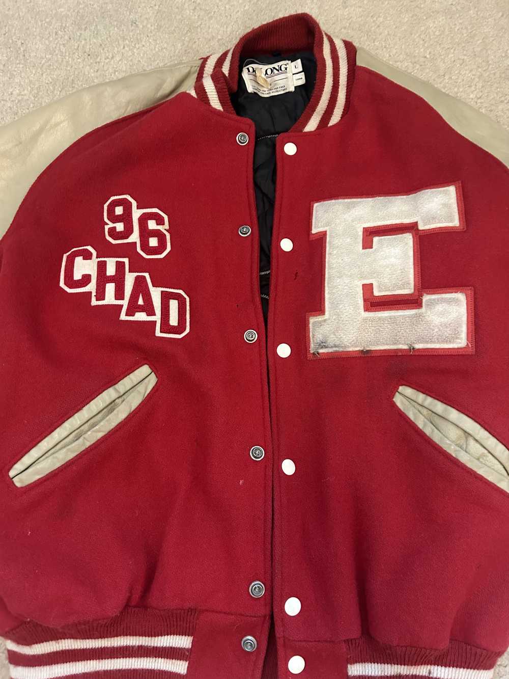 Varsity Jacket Red and White Vintage Varsity Jack… - image 2