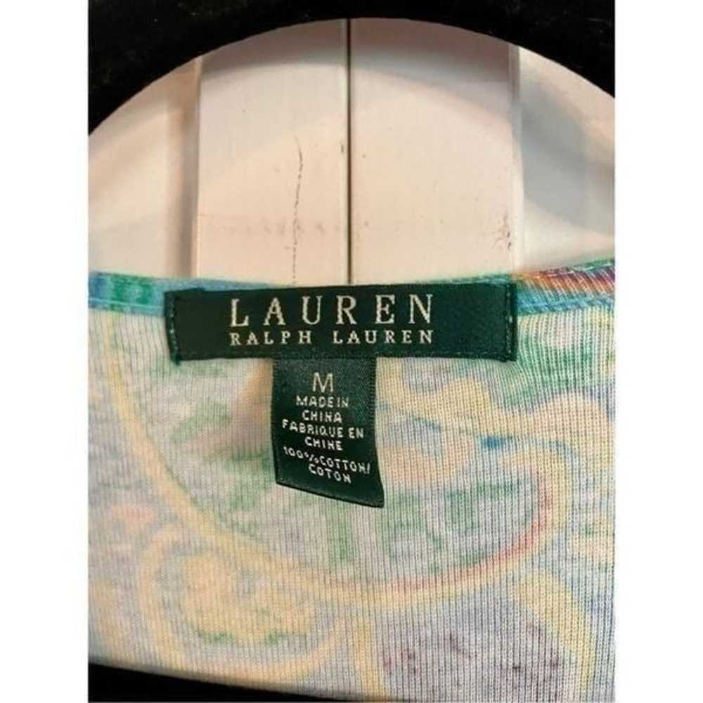 Lauren Ralph Lauren turquoise paisley ruffled dre… - image 5