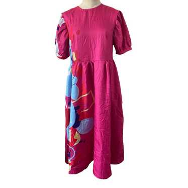 Barbie Movie Weird Doll Pink Puff Sleeve Abstract… - image 1