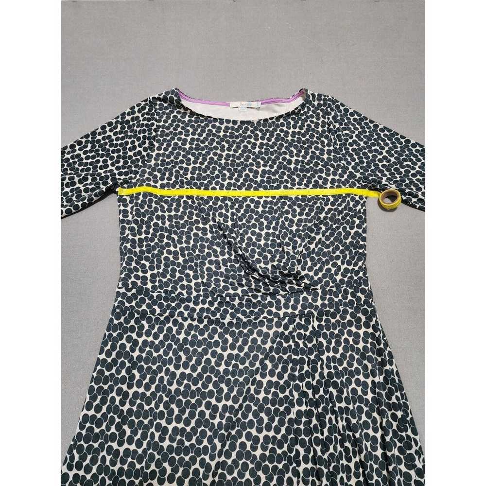 Boden Dress US 12R 3/4 Sleeves Rouched Front Shif… - image 1