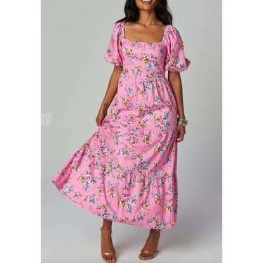 BuddyLove Posie Maxi Dress Womens Large Pink Flora