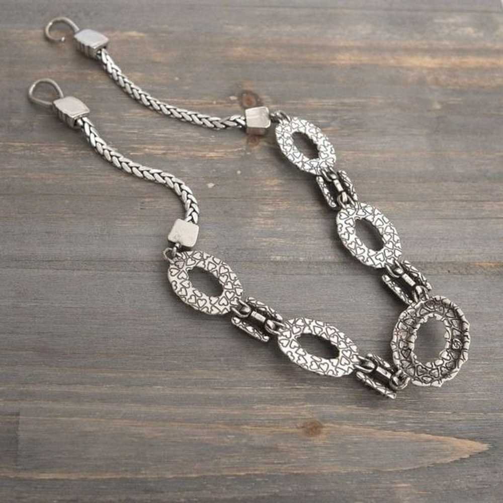 Vintage Brighton Chain Necklace 16" Silver Plate … - image 6