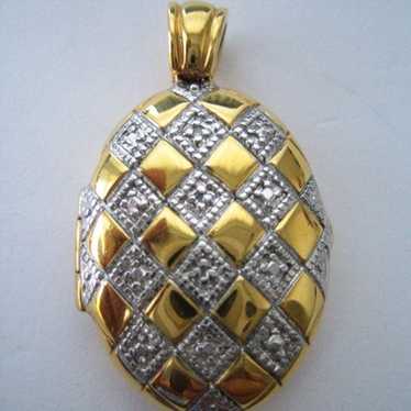 Vintage Ross Simons Sterling Silver Two Tone Lock… - image 1