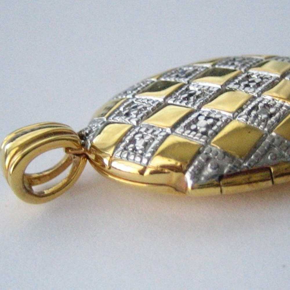 Vintage Ross Simons Sterling Silver Two Tone Lock… - image 2