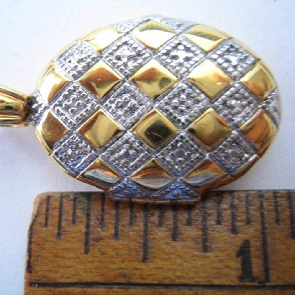 Vintage Ross Simons Sterling Silver Two Tone Lock… - image 7