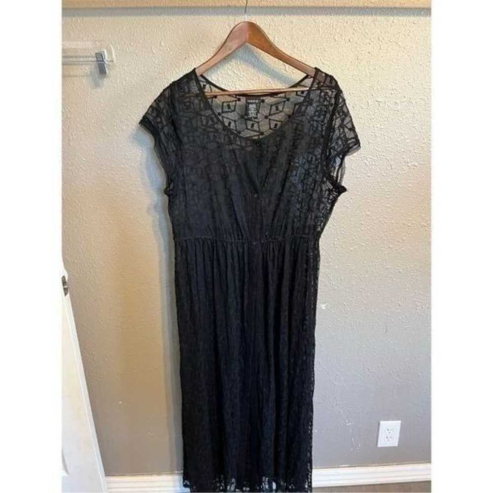 Torrid Black Lace Cardigan Dress Size 2XL - image 1