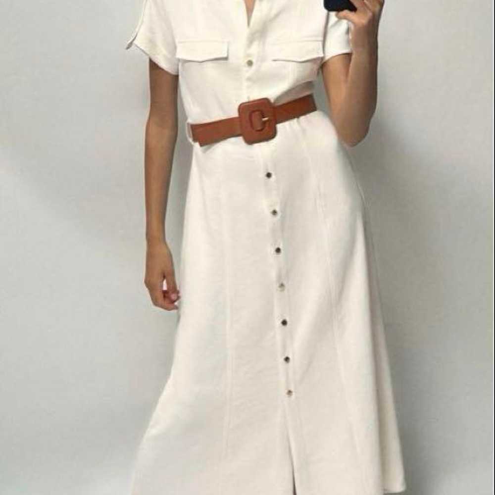 ZARA Belted Shirt Dress Short Sleeve S - image 1