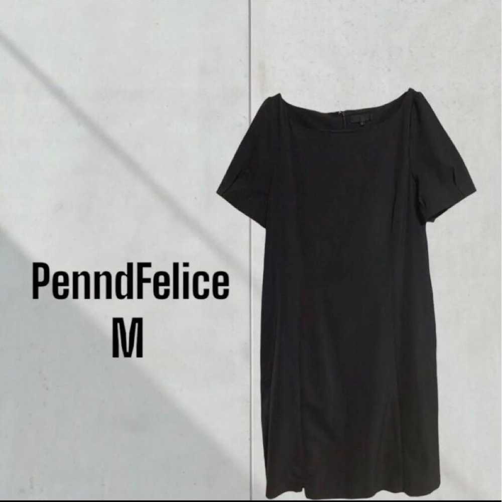 [PenneFelice] Black Formal Knee-Length Dress Soli… - image 1