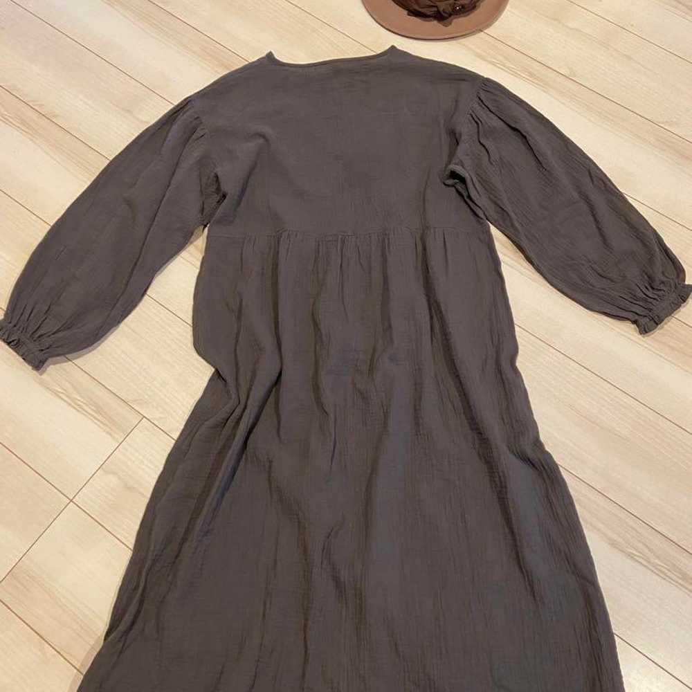 Cotton 100% Natural Grey Dress for Women Size L - image 1