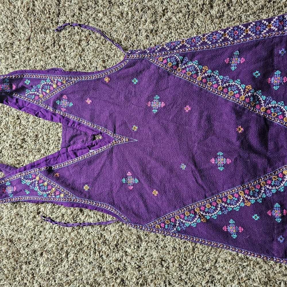 Free People purple embroidered floral cottagecore… - image 7