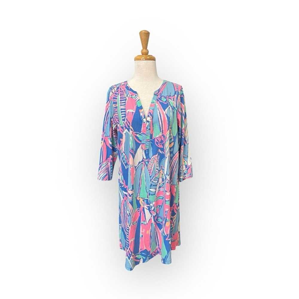 Lilly Pulitzer Ali Dress Out To Sea Print Size L … - image 1