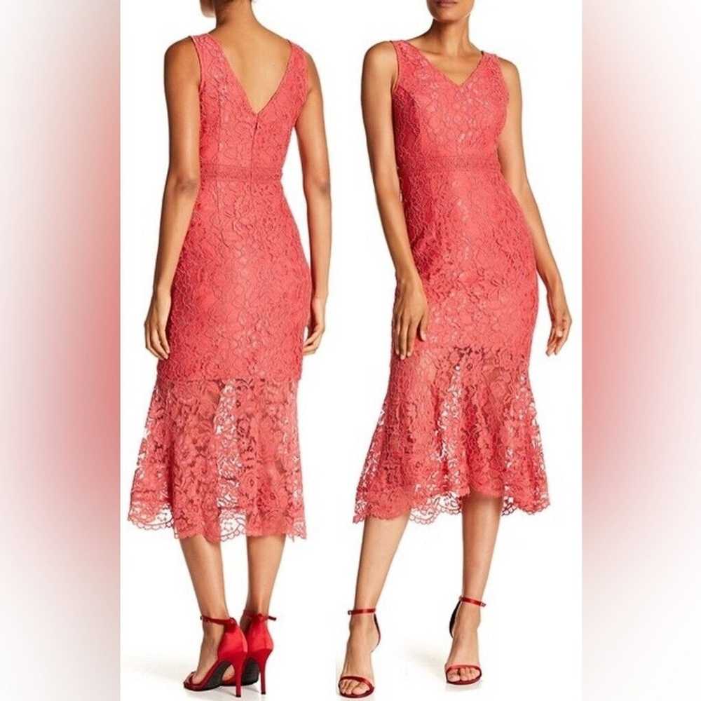 Nanette Lepore CAMEO ROSE V-Neck Sheath Lace Dres… - image 1