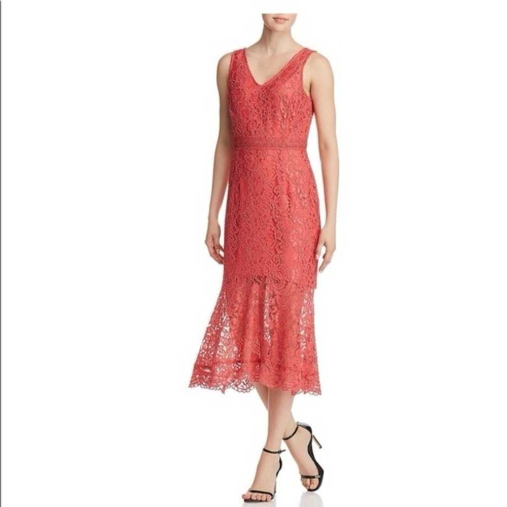 Nanette Lepore CAMEO ROSE V-Neck Sheath Lace Dres… - image 2