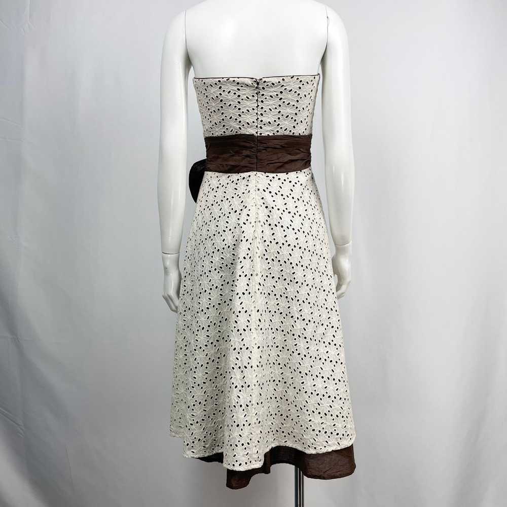 Vintage Y2K BCBG Eyelet Lace Mini Dress Sz 4 Crea… - image 5