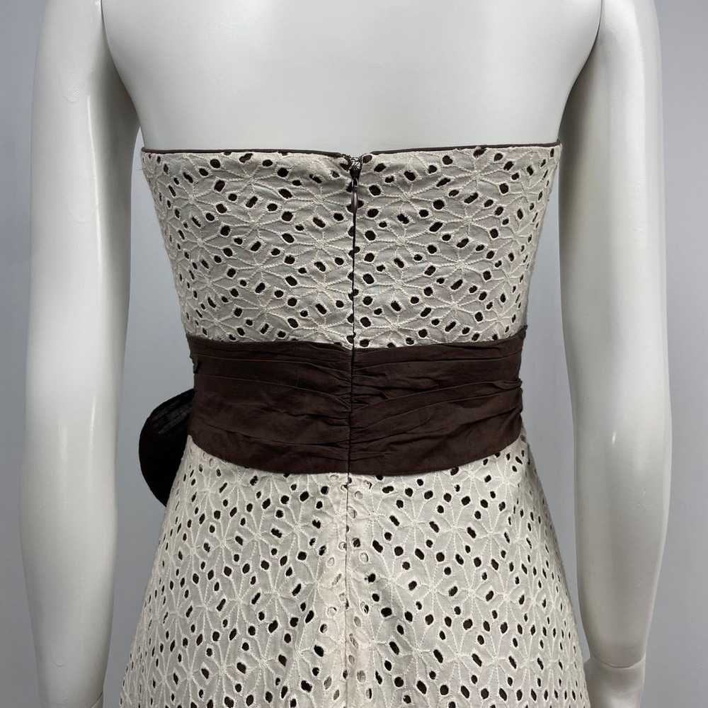 Vintage Y2K BCBG Eyelet Lace Mini Dress Sz 4 Crea… - image 7