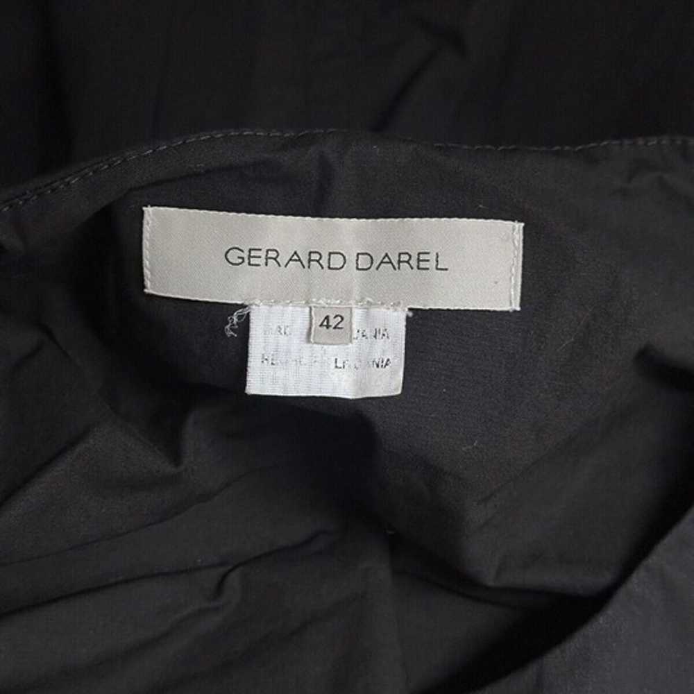 Gerard Darel Dress US 12 Womens Black Henley Slee… - image 5