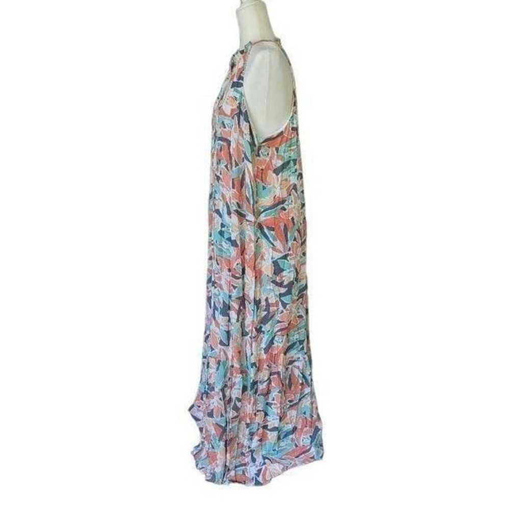 Nine West Tiered Pleasant Floral Maxi Dress Green… - image 6