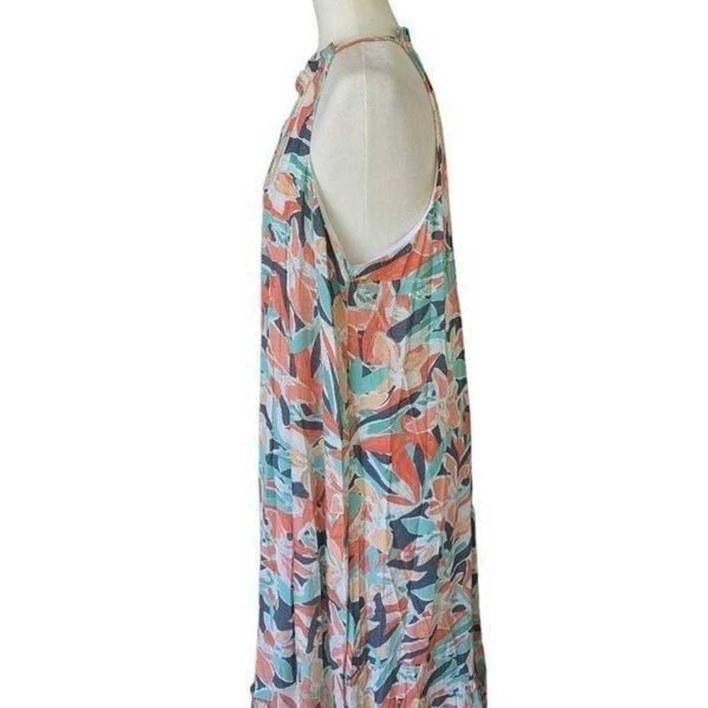 Nine West Tiered Pleasant Floral Maxi Dress Green… - image 7