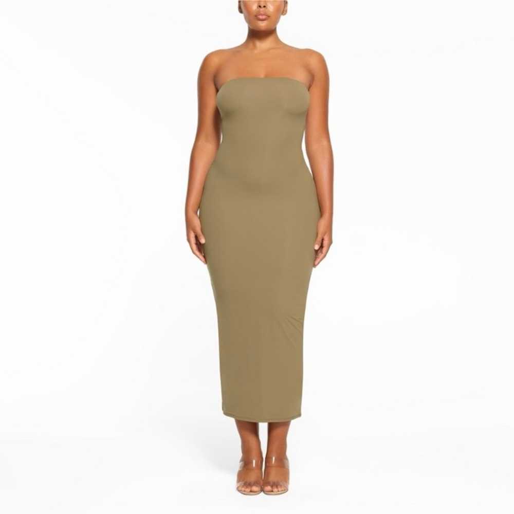 Skims Fits Everybody Tube Dress in Khaki - image 2