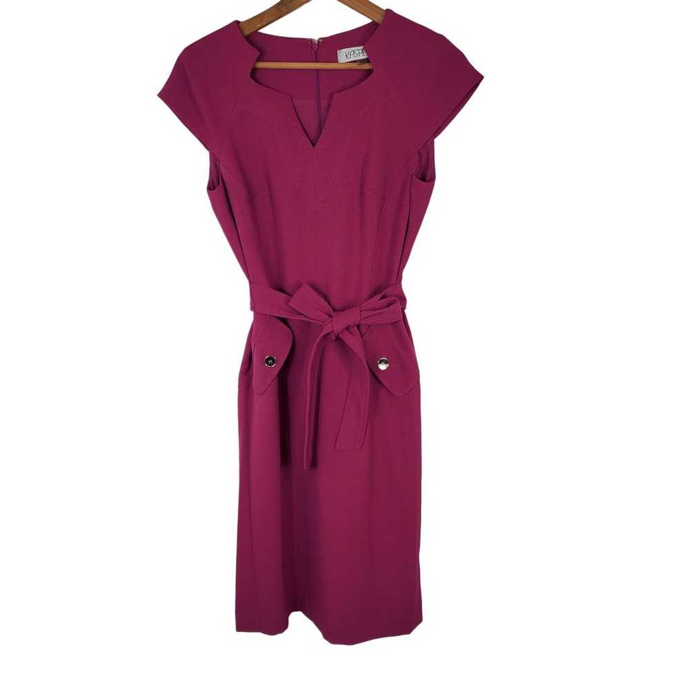 Kasper Violet Fushia Short Cap Sleeveless Sheath … - image 1