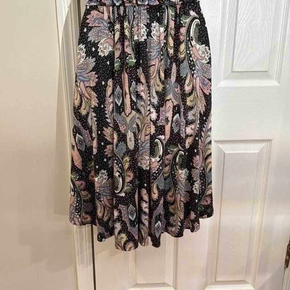 Maeve Anthropologie Leslie Paisley Wrap Top Midi … - image 10