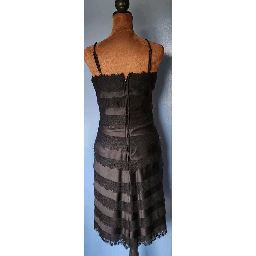 BEBE Dress Size 6 Y2K Black Tiered Lace Whimsigot… - image 4