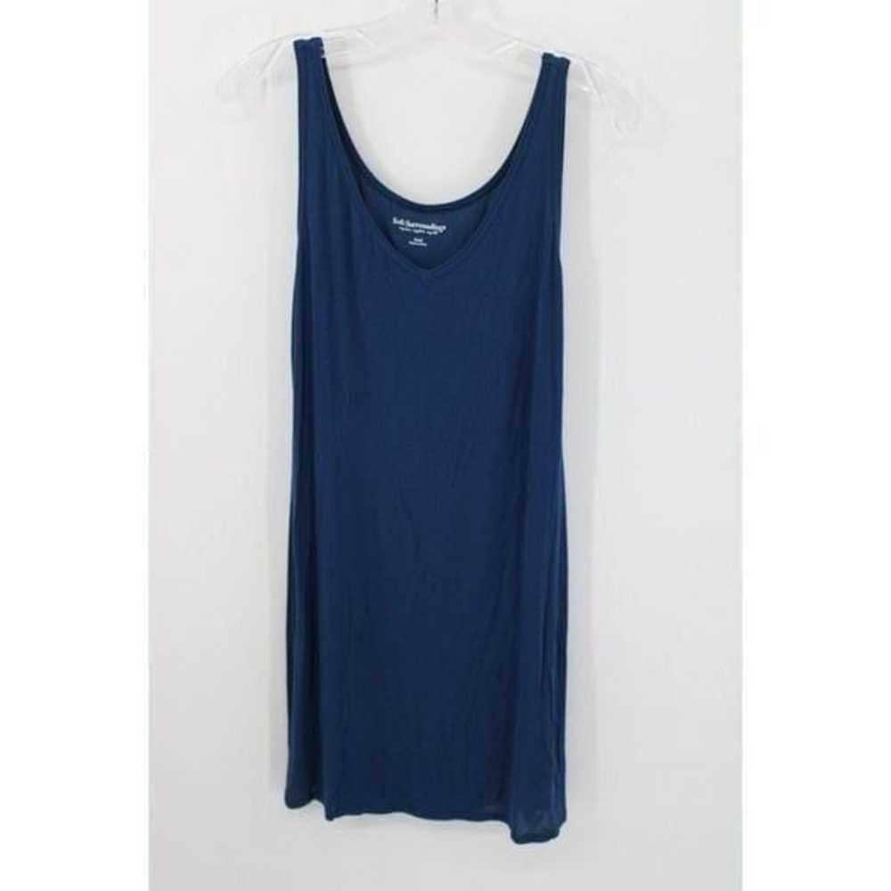 SOFT Surroundings Hibiscus Shift Dress Mp Blue Fl… - image 2