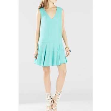 BCBG MaxAzria Clea Ruffle Bottom V-Neck A-Line Dr… - image 1