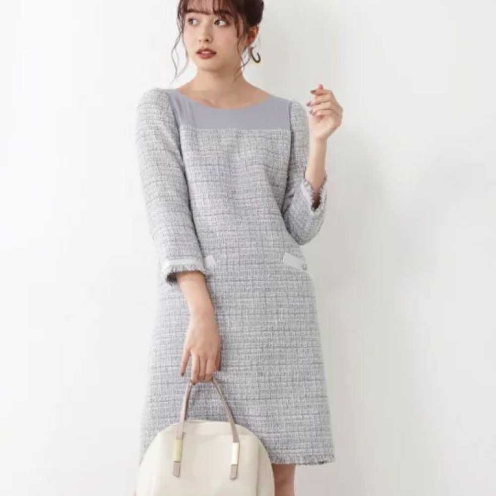 PROPRTION Spring Tweed Sack Dress Blue Gray S - image 1