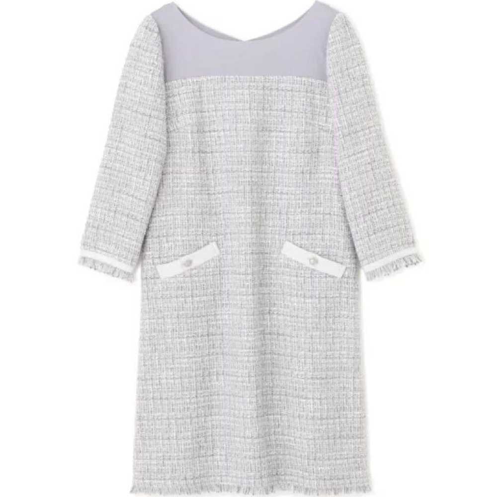 PROPRTION Spring Tweed Sack Dress Blue Gray S - image 7