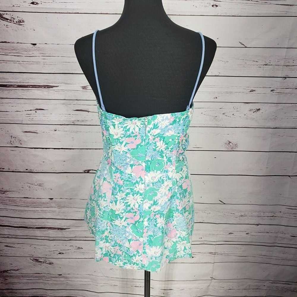 Sea Waves Womens Vintage Mini Summer Dress Blue F… - image 3