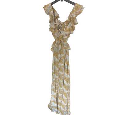 Luxxel tropical cutout maxi dress size S