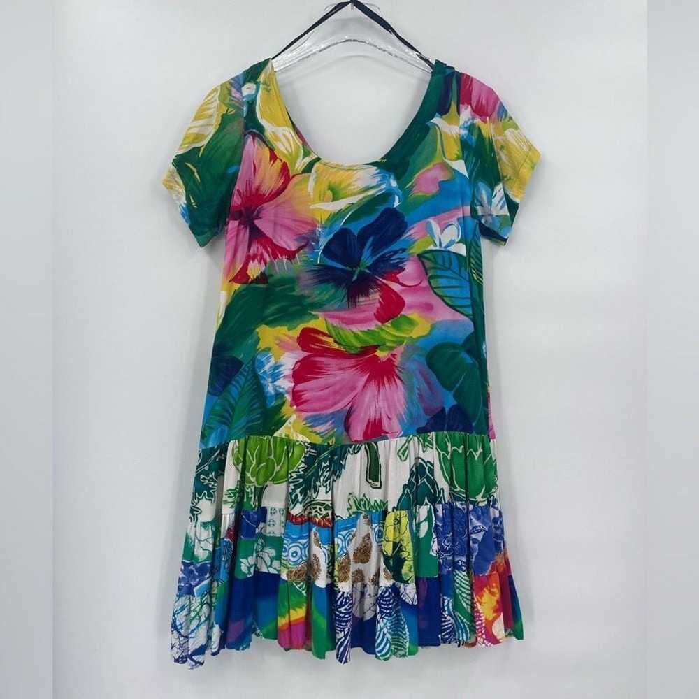 Jams World bright floral print dress with drop wa… - image 2